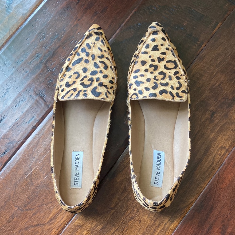 Steve Madden leopard flats